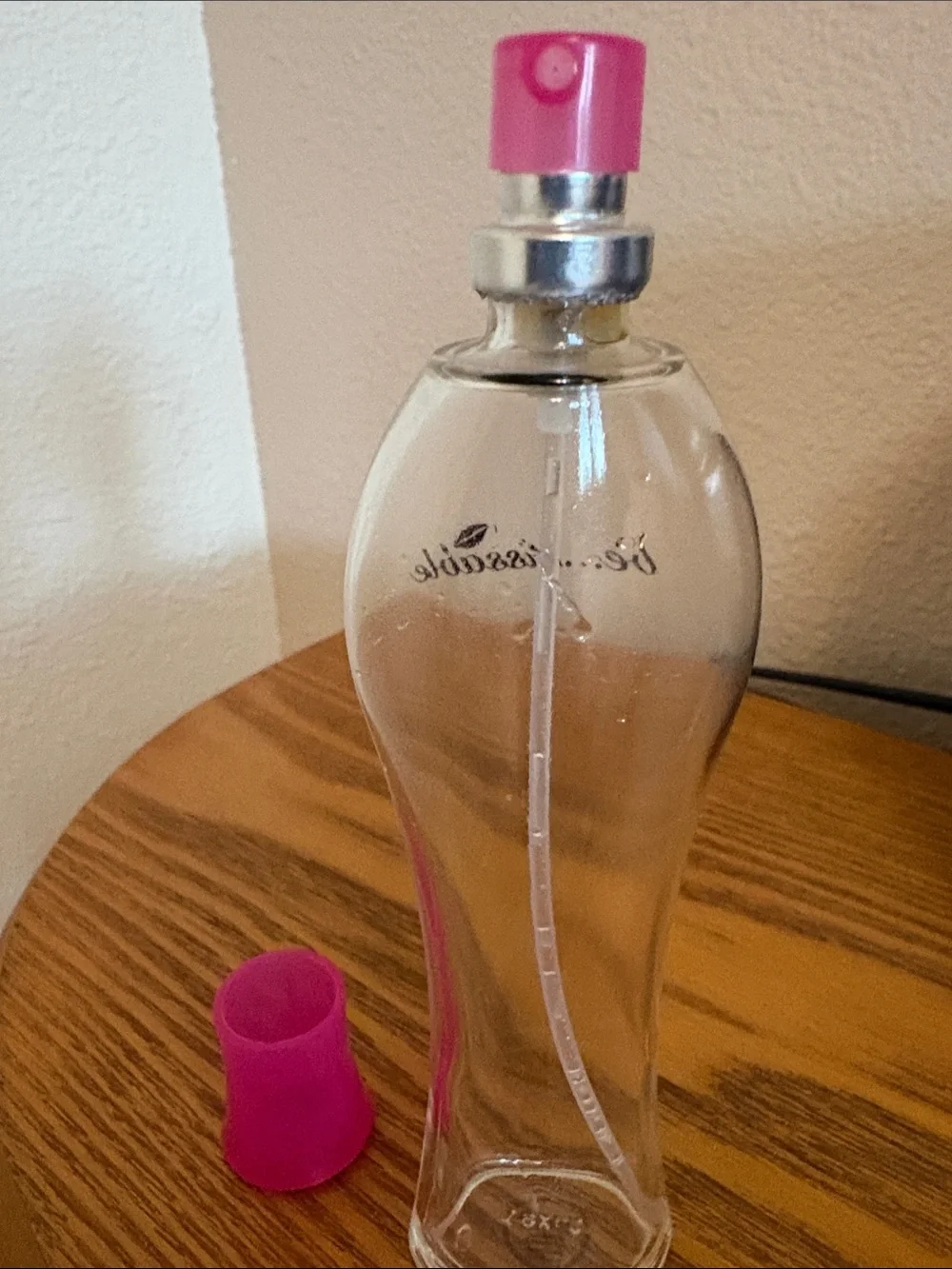Avon Empty Be... Kissable Clear Bottle with Pink Cap